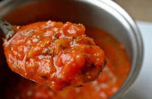 sauce aux lardons, poivrons - solo food