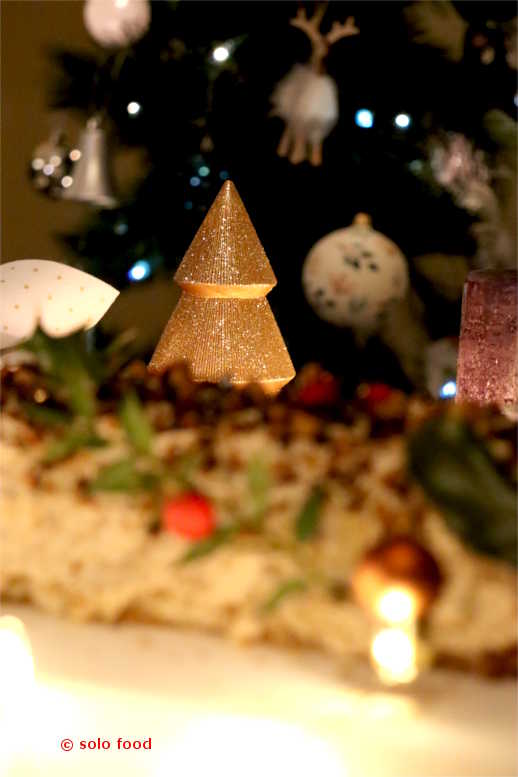 Christmas Bûche with a strong twist of hazelnut praline!