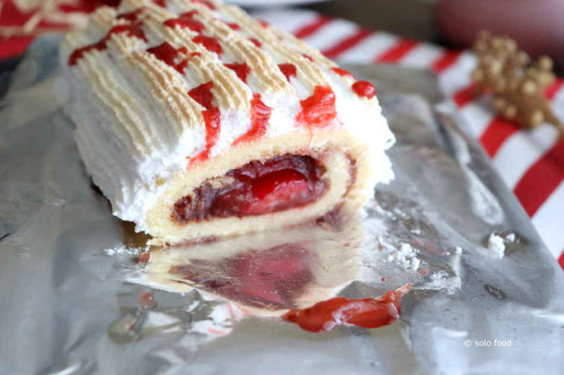 mini-bûche à la fraise