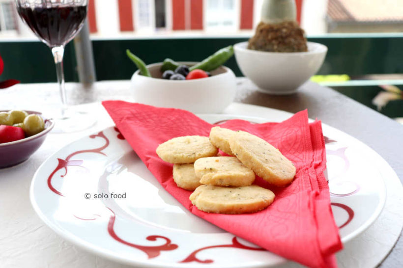 sablés au parmesan et thym