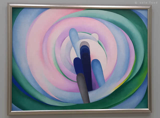 Georgia O Keeffe - Grey, Blue and Black - Pink Circle