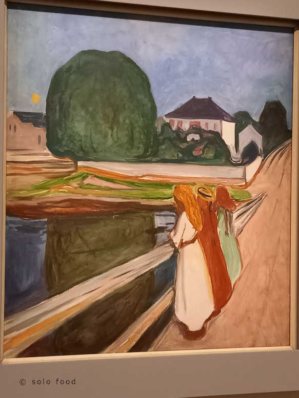 Edvard Munch - Nuit Blanche. Osgarstrand (Filles sur le pont) - 1903 - Musée Pouchkine - Moscou