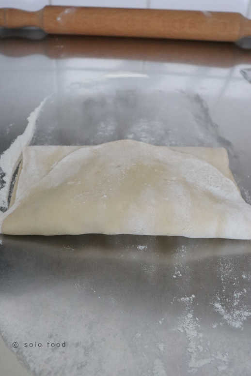 turn #1 - fold the dough in an envelope